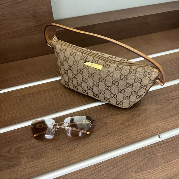 Gucci Accessories - Vintage Gucci Rimless Crystal Sunglasses